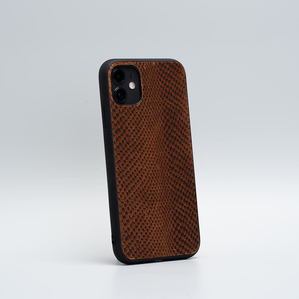 Leather Cases for iPhone 11 Series - Embossed Snake Print