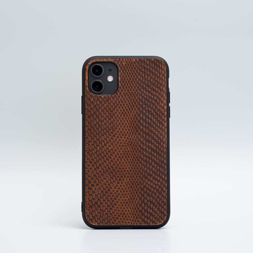 Leather Cases for iPhone 11 Series - Embossed Snake Print